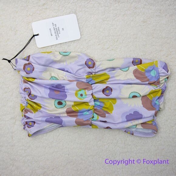 NEW Free People x Beth Richards delray 70’s‎ floral bikini top, purple, size XS - Picture 9 of 12